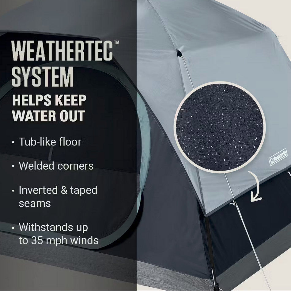 Coleman Skydome 4-Person Camping Tent with LED Lighting