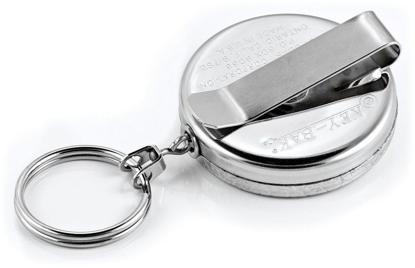 KEY-BAK Original Self Retracting Key Reel - Holds up to 10 Keys with Steel Chain