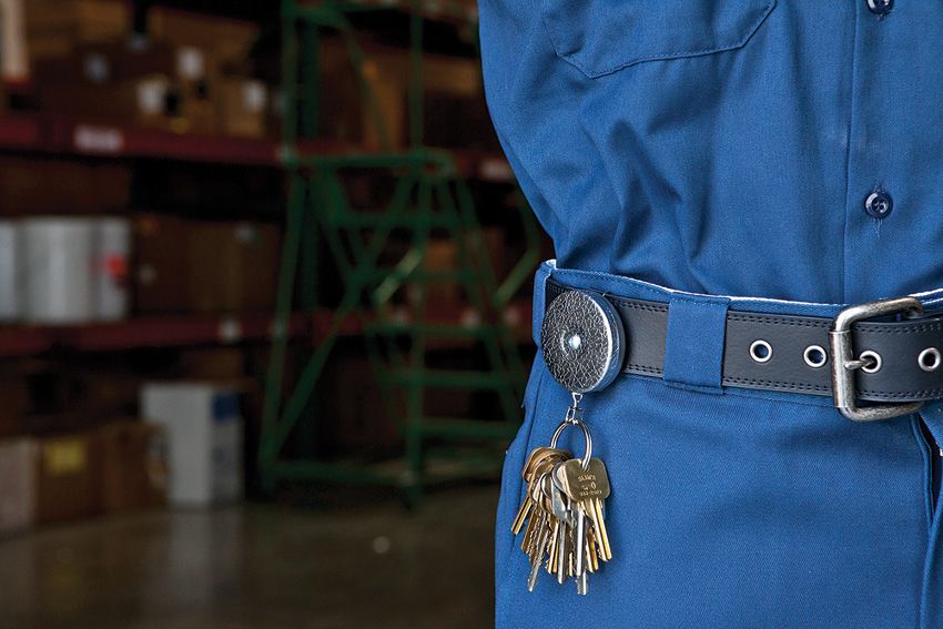 KEY-BAK Original Self Retracting Key Reel - Holds up to 10 Keys with Steel Chain