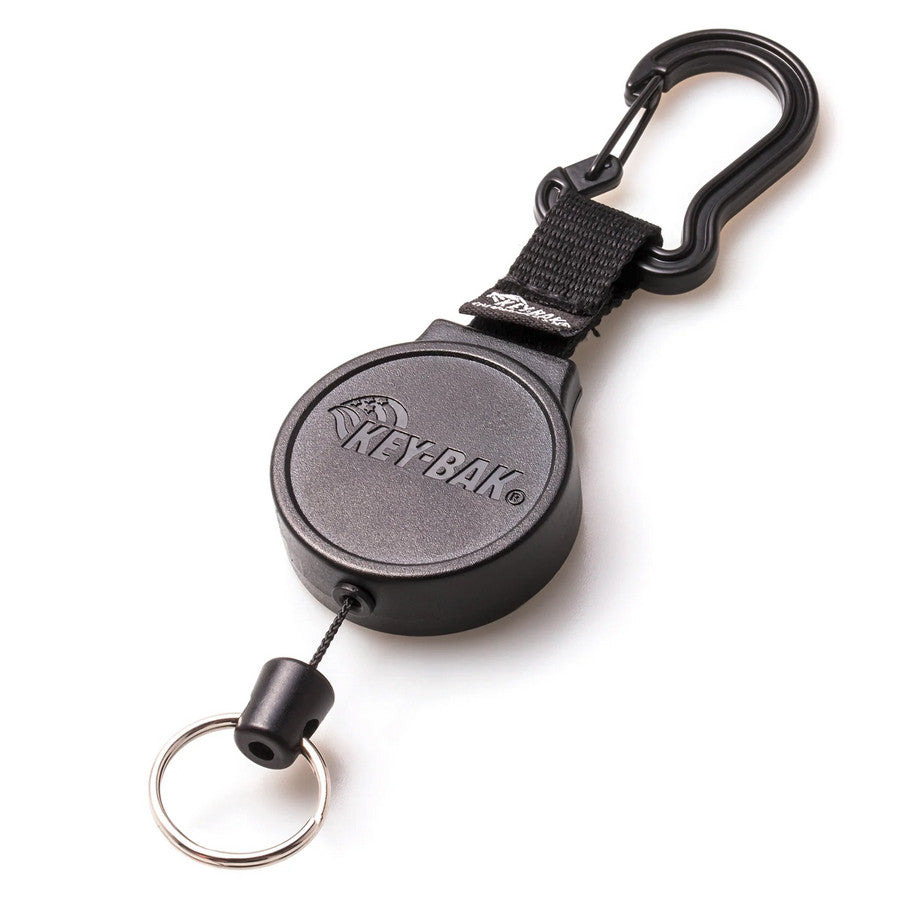 KEY-BAK MID6 Heavy Duty Retractable Keychain w Belt Clip - Holds Up to 10 Keys