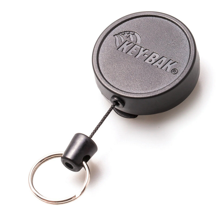 KEY-BAK MID6 Heavy Duty Retractable Keychain w Belt Clip - Holds Up to 10 Keys