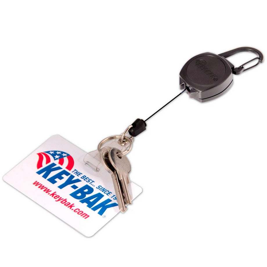 Key-Bak SIDEKICK Twist-Free Carabiner Retractable Keychain and Badge Reel - Holds Up to 5 Keys and ID Badge