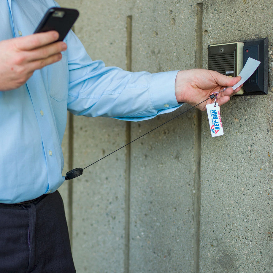 Key-Bak SIDEKICK Twist-Free Carabiner Retractable Keychain and Badge Reel - Holds Up to 5 Keys and ID Badge