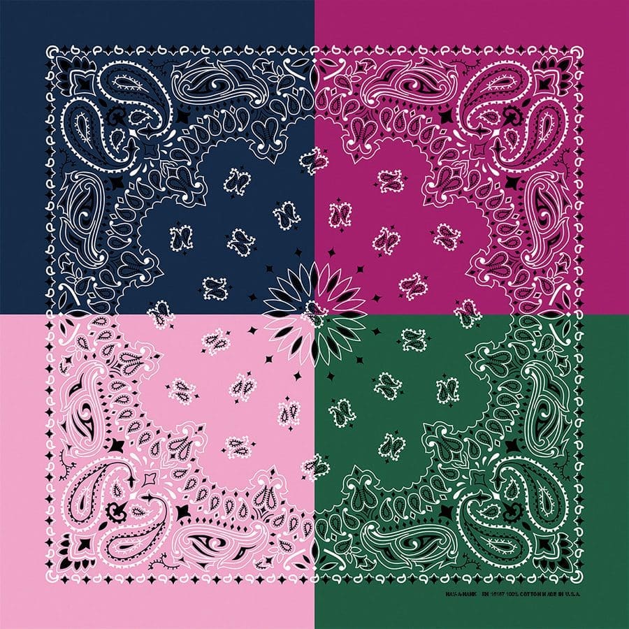 The Bandana Co USA-Made Bandanas 56x56cm 100% Cotton - Traditional Paisley 22x22 inches