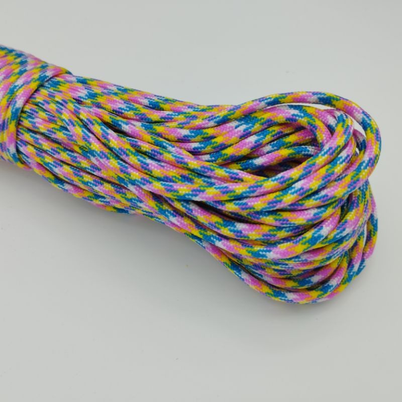 550 Paracord 100ft Patterns - Blues, Grays & Multi-Colour (Rainbows) - 4mm - 7 strand - China Cord - SG Stock