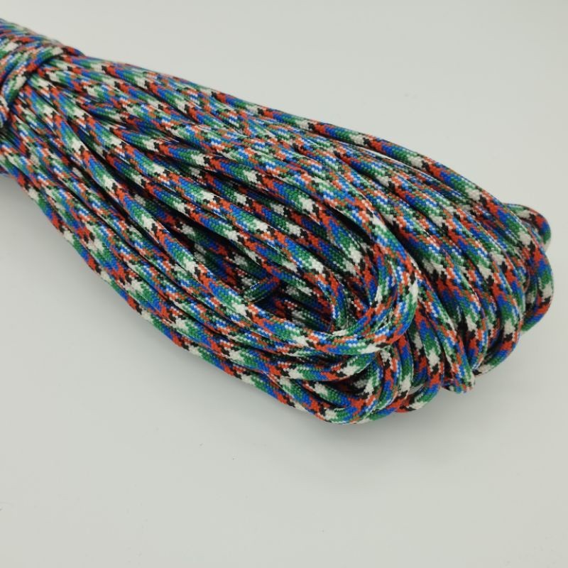 550 Paracord 100ft Patterns - Blues, Grays & Multi-Colour (Rainbows) - 4mm - 7 strand - China Cord - SG Stock