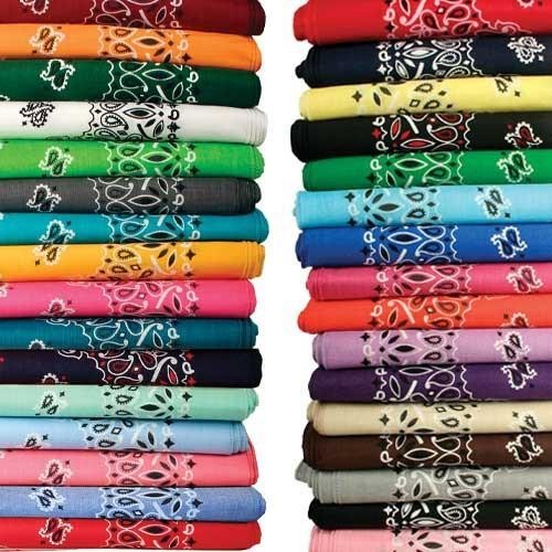 The Bandana Co USA-Made Bandanas 56x56cm 100% Cotton - Traditional Paisley 22x22 inches