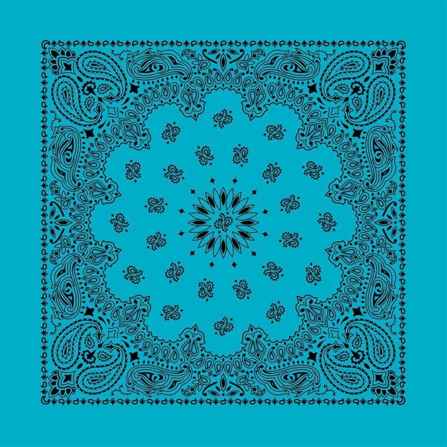 The Bandana Co USA-Made Bandanas 56x56cm 100% Cotton - Traditional Paisley 22x22 inches