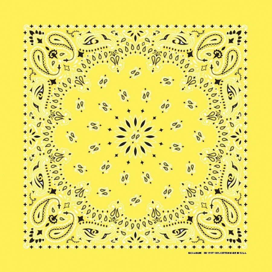 The Bandana Co USA-Made Bandanas 56x56cm 100% Cotton - Traditional Paisley 22x22 inches