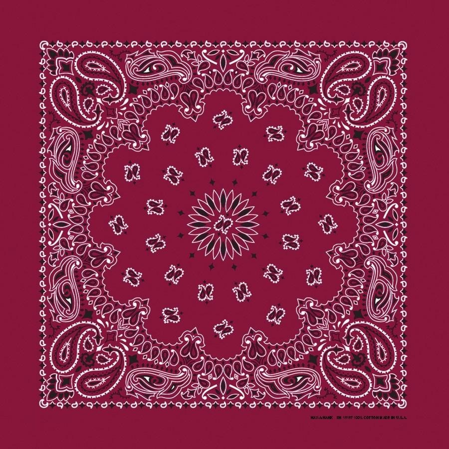 The Bandana Co USA-Made Bandanas 56x56cm 100% Cotton - Traditional Paisley 22x22 inches