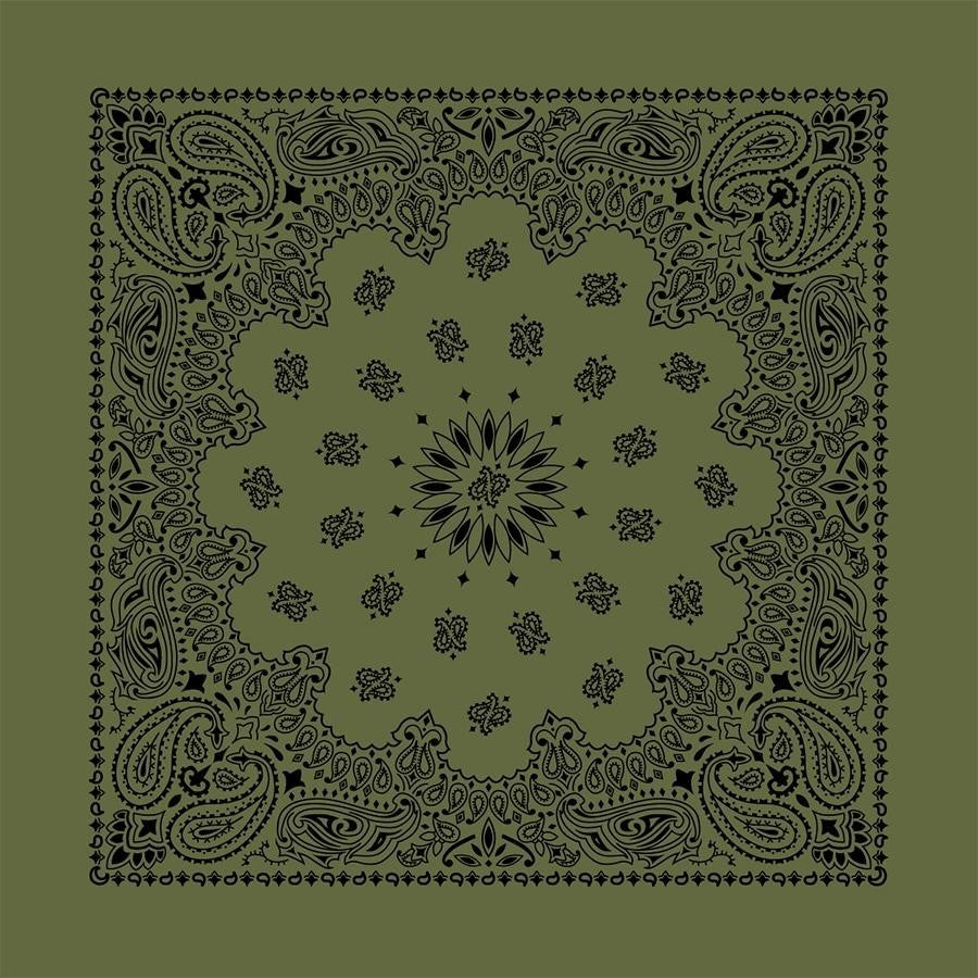 The Bandana Co USA-Made Bandanas 56x56cm 100% Cotton - Traditional Paisley 22x22 inches