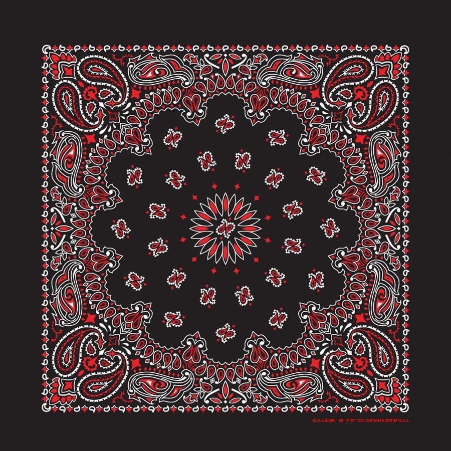 The Bandana Co USA-Made Bandanas 56x56cm 100% Cotton - Traditional Paisley 22x22 inches