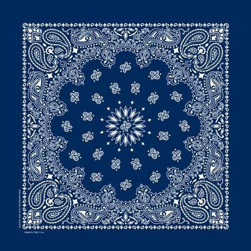 The Bandana Co USA-Made Bandanas 56x56cm 100% Cotton - Traditional Paisley 22x22 inches