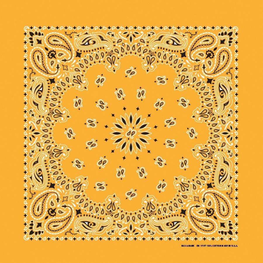 The Bandana Co USA-Made Bandanas 56x56cm 100% Cotton - Traditional Paisley 22x22 inches
