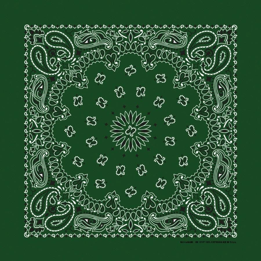 The Bandana Co USA-Made Bandanas 56x56cm 100% Cotton - Traditional Paisley 22x22 inches