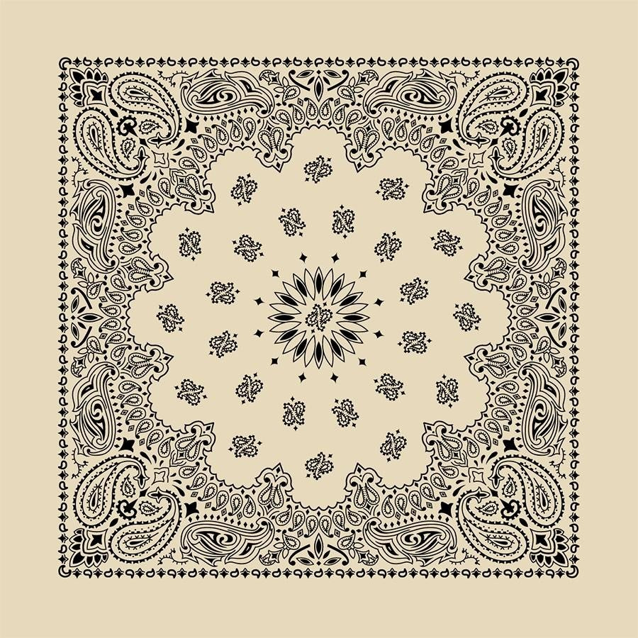 The Bandana Co USA-Made Bandanas 56x56cm 100% Cotton - Traditional Paisley 22x22 inches