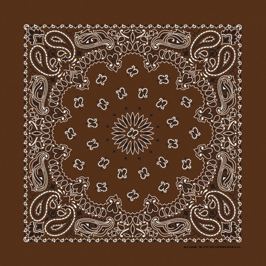 The Bandana Co USA-Made Bandanas 56x56cm 100% Cotton - Traditional Paisley 22x22 inches