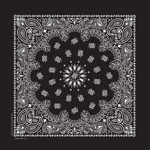 The Bandana Co USA-Made Bandanas 56x56cm 100% Cotton - Traditional Paisley 22x22 inches