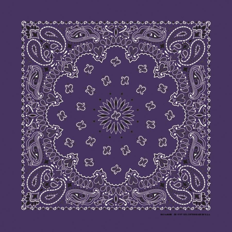The Bandana Co USA-Made Bandanas 56x56cm 100% Cotton - Traditional Paisley 22x22 inches