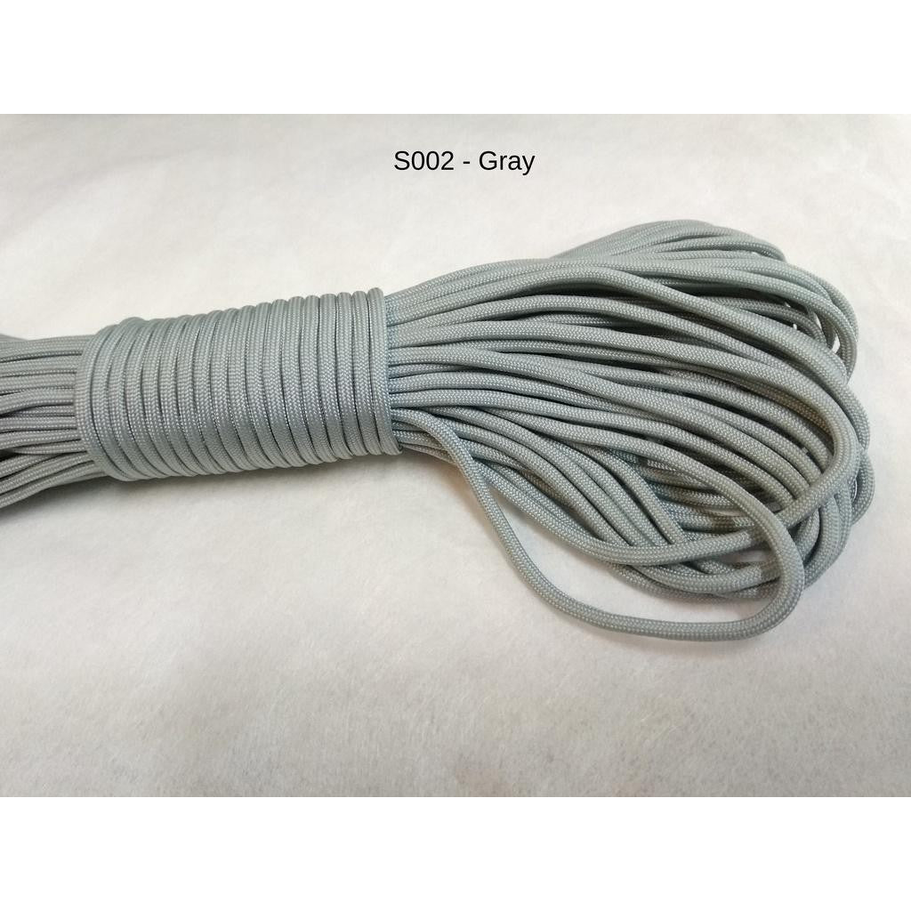 550 Paracord 100ft (30m) Solid Colours - Blues, Greens, Oranges, Yellows, Reds, Pinks, Purple, Black, White, Tacticals