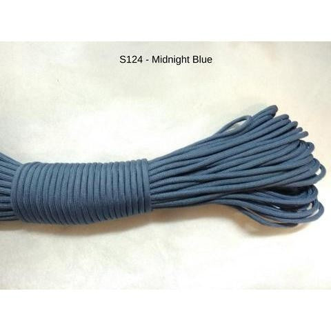 550 Paracord 100ft (30m) Solid Colours - Blues, Greens, Oranges, Yellows, Reds, Pinks, Purple, Black, White, Tacticals