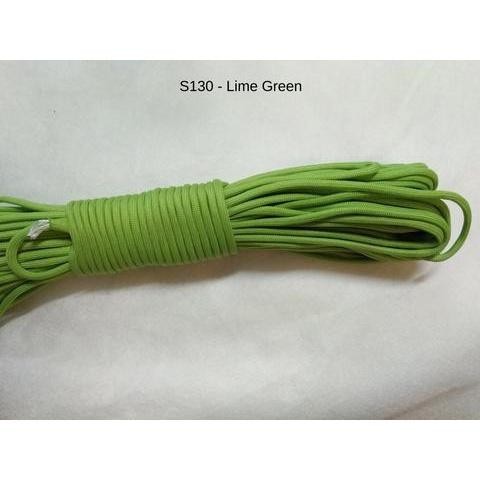 550 Paracord 100ft (30m) Solid Colours - Blues, Greens, Oranges, Yellows, Reds, Pinks, Purple, Black, White, Tacticals