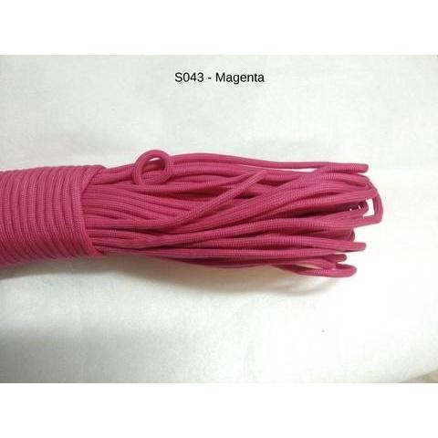 550 Paracord 100ft (30m) Solid Colours - Blues, Greens, Oranges, Yellows, Reds, Pinks, Purple, Black, White, Tacticals
