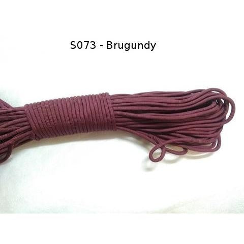 550 Paracord 100ft (30m) Solid Colours - Blues, Greens, Oranges, Yellows, Reds, Pinks, Purple, Black, White, Tacticals