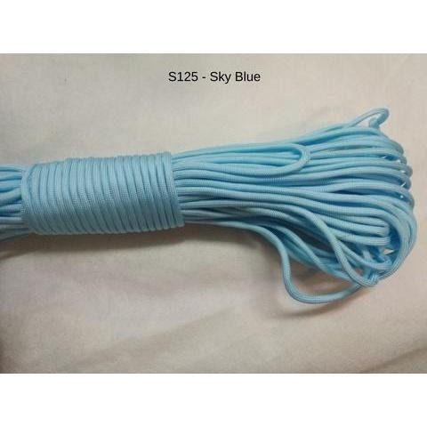 550 Paracord 100ft (30m) Solid Colours - Blues, Greens, Oranges, Yellows, Reds, Pinks, Purple, Black, White, Tacticals