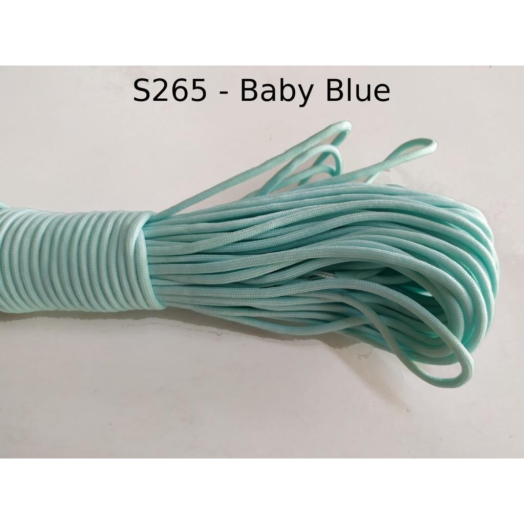 550 Paracord 100ft (30m) Solid Colours - Blues, Greens, Oranges, Yellows, Reds, Pinks, Purple, Black, White, Tacticals