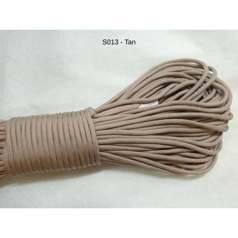 550 Paracord 100ft (30m) Solid Colours - Blues, Greens, Oranges, Yellows, Reds, Pinks, Purple, Black, White, Tacticals