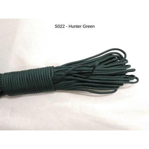 550 Paracord 100ft (30m) Solid Colours - Blues, Greens, Oranges, Yellows, Reds, Pinks, Purple, Black, White, Tacticals