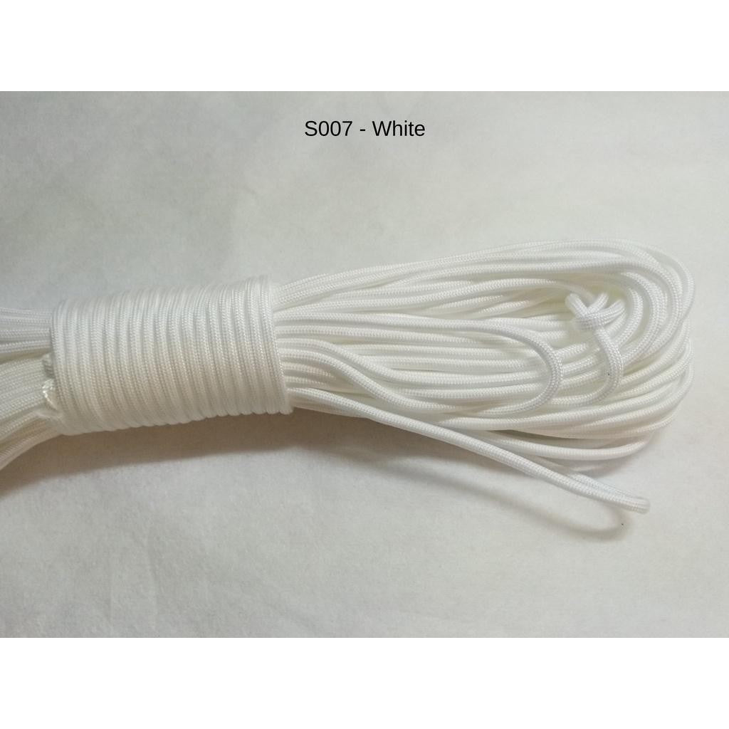 550 Paracord 100ft (30m) Solid Colours - Blues, Greens, Oranges, Yellows, Reds, Pinks, Purple, Black, White, Tacticals