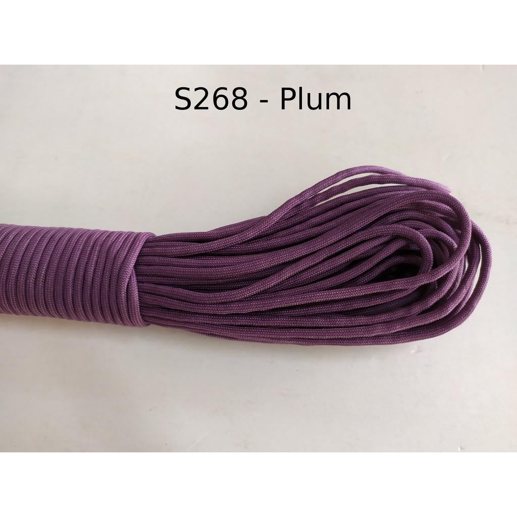 550 Paracord 100ft (30m) Solid Colours - Blues, Greens, Oranges, Yellows, Reds, Pinks, Purple, Black, White, Tacticals
