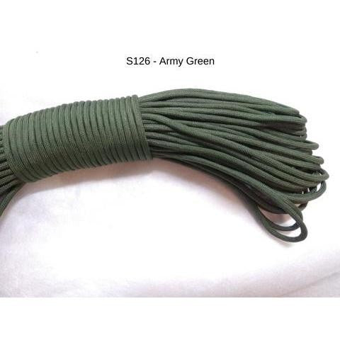 550 Paracord 100ft (30m) Solid Colours - Blues, Greens, Oranges, Yellows, Reds, Pinks, Purple, Black, White, Tacticals
