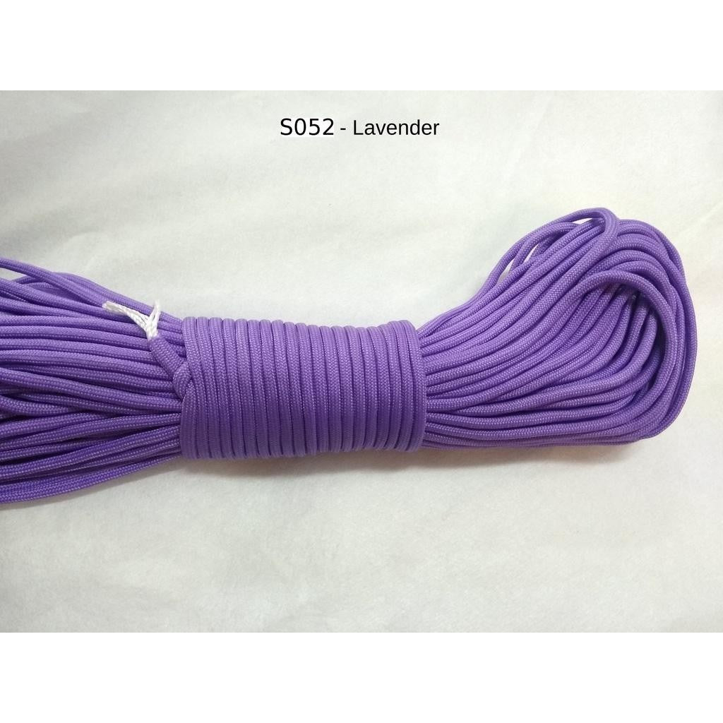 550 Paracord 100ft (30m) Solid Colours - Blues, Greens, Oranges, Yellows, Reds, Pinks, Purple, Black, White, Tacticals