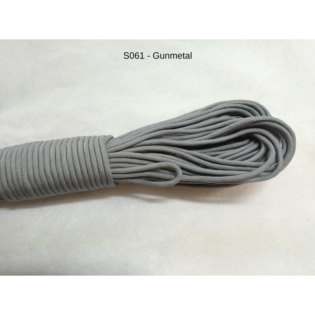 550 Paracord 100ft (30m) Solid Colours - Blues, Greens, Oranges, Yellows, Reds, Pinks, Purple, Black, White, Tacticals