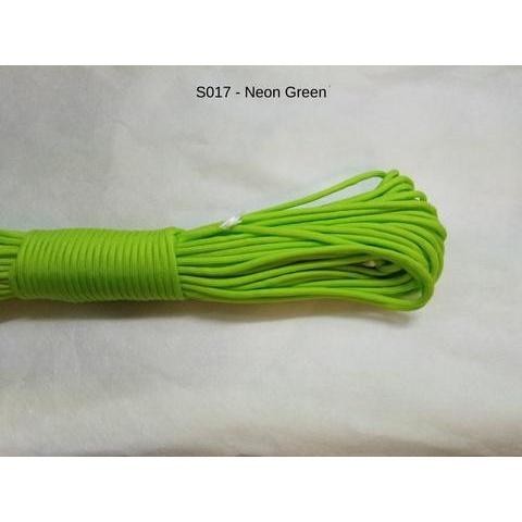 550 Paracord 100ft (30m) Solid Colours - Blues, Greens, Oranges, Yellows, Reds, Pinks, Purple, Black, White, Tacticals
