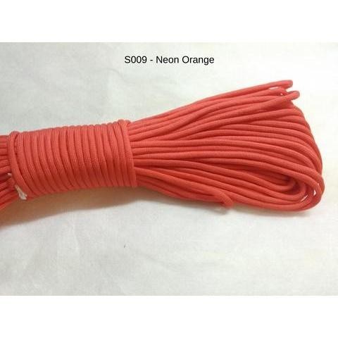 550 Paracord 100ft (30m) Solid Colours - Blues, Greens, Oranges, Yellows, Reds, Pinks, Purple, Black, White, Tacticals