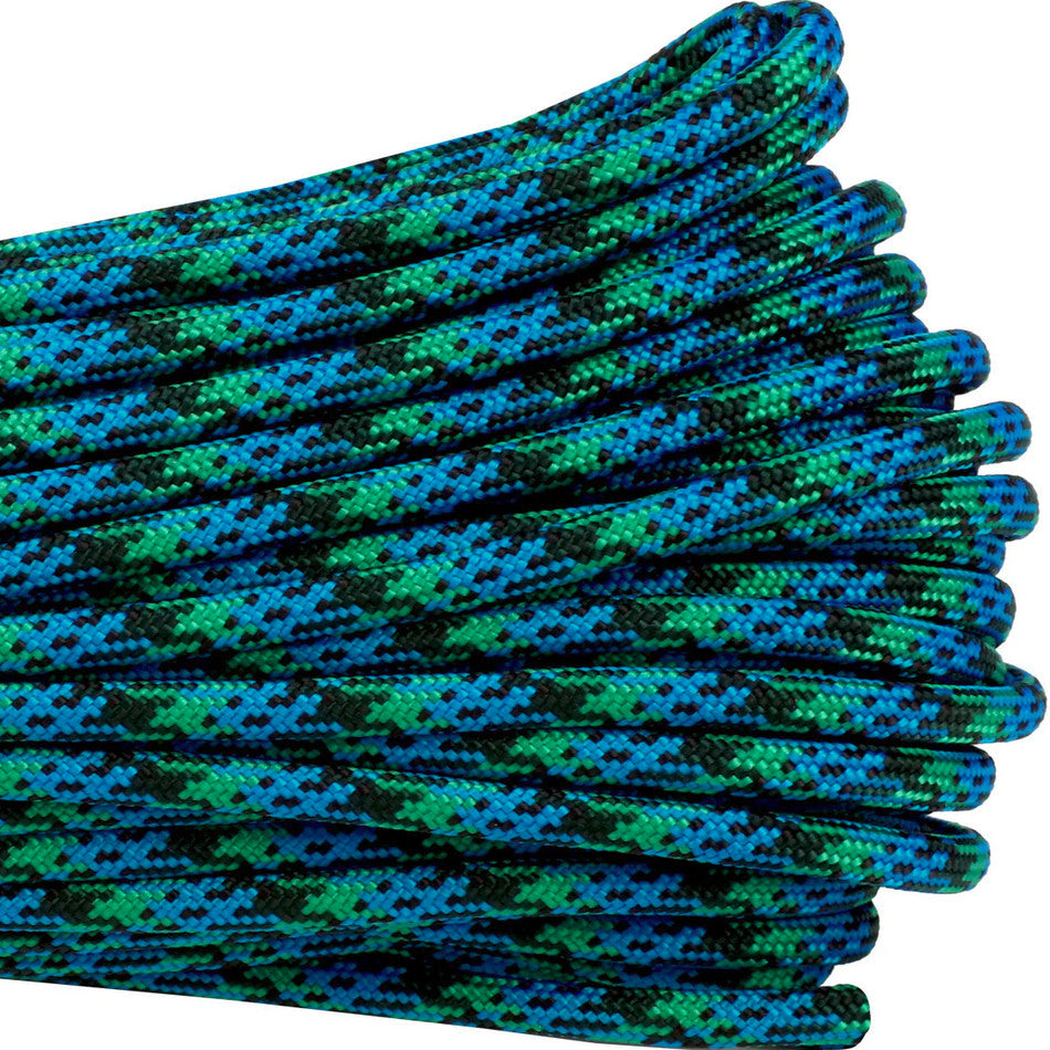 USA-Made Atwood 550 Paracord 30m Patterns Multi-Coloured 100ft