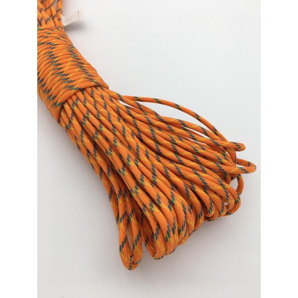 550 Paracord 100ft Patterns - Red & Orange - 4mm - 7 strand - China Cord - SG Stock - String