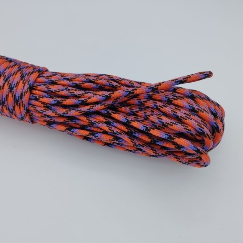 550 Paracord 100ft Patterns - Red & Orange - 4mm - 7 strand - China Cord - SG Stock - String