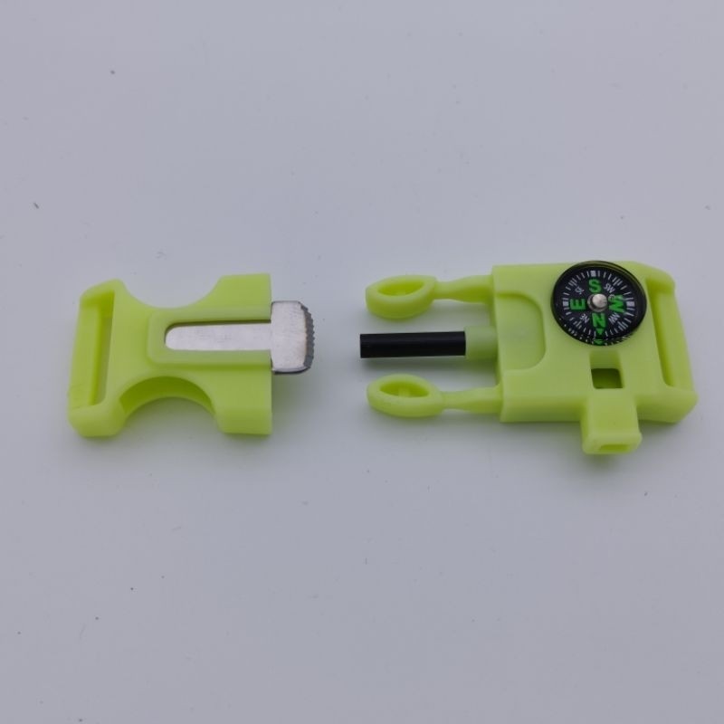 Paracord Survival Buckle - Whistle, Compass, Fire Starter