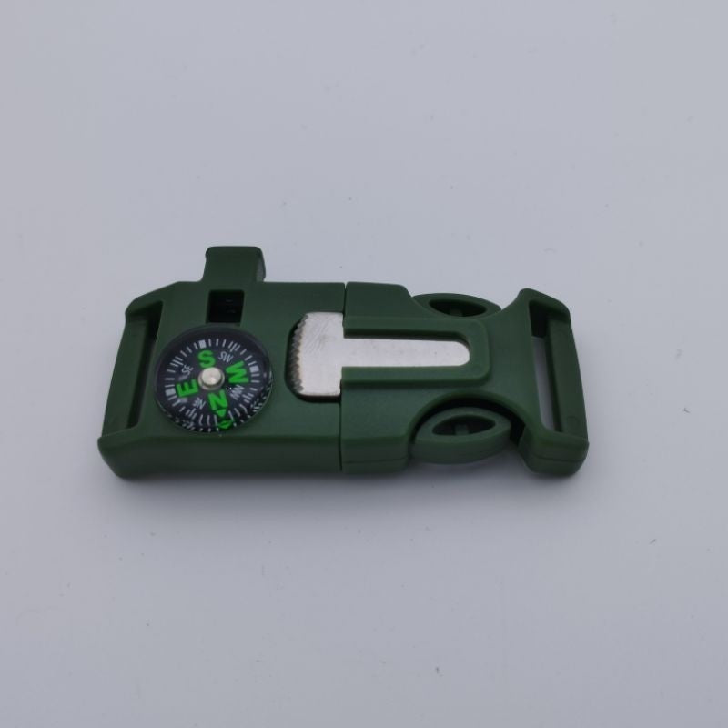 Paracord Survival Buckle - Whistle, Compass, Fire Starter