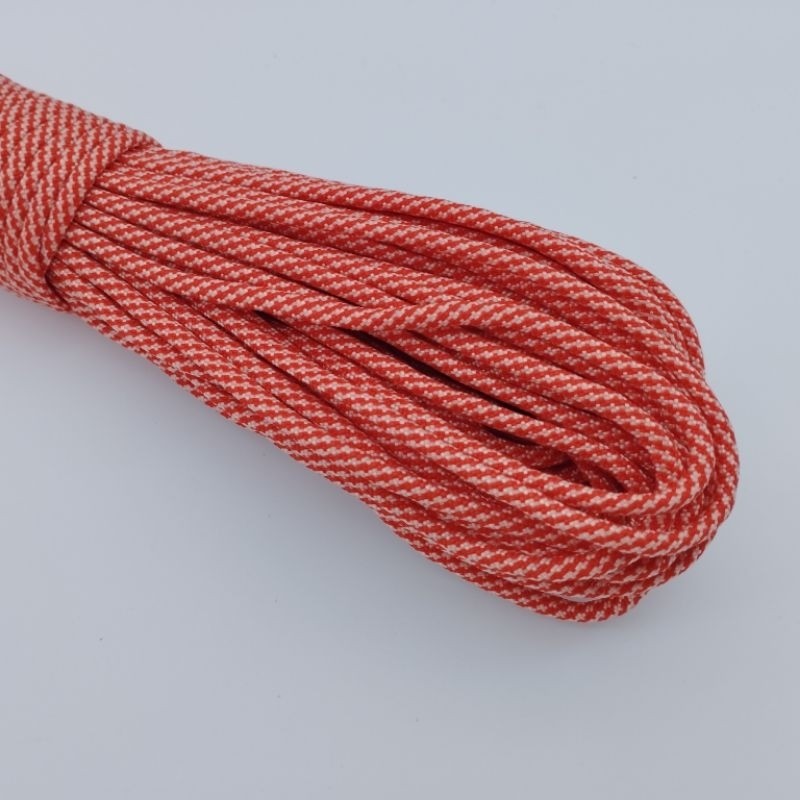 550 Paracord 100ft Patterns - Red & Orange - 4mm - 7 strand - China Cord - SG Stock - String