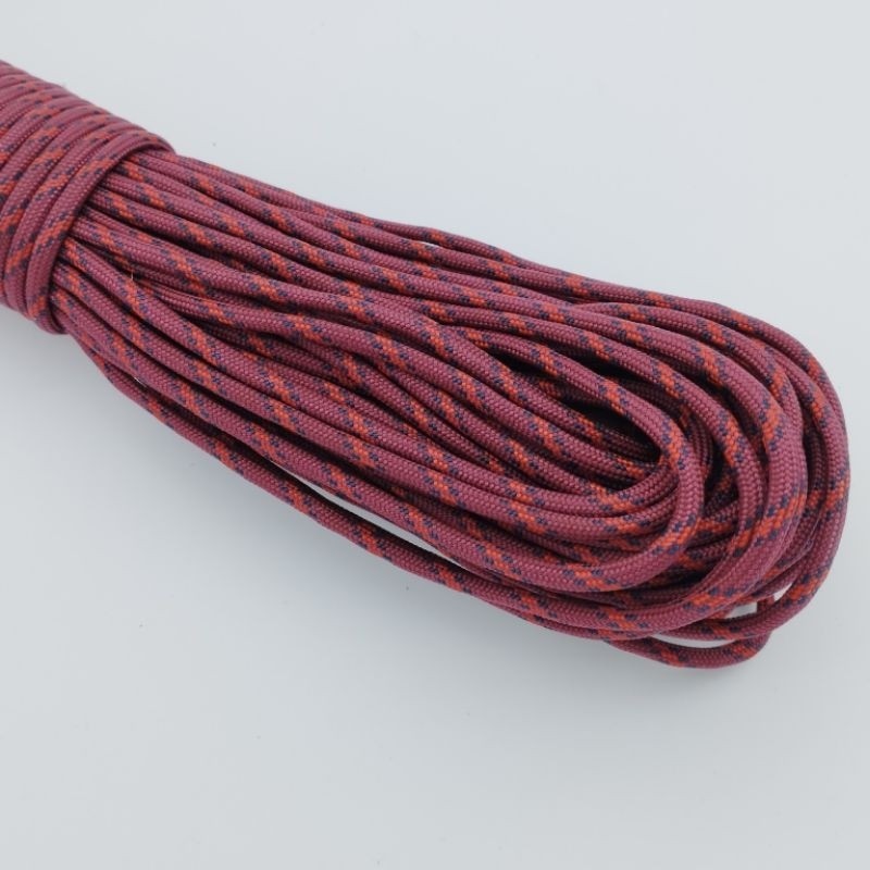 550 Paracord 100ft Patterns - Red & Orange - 4mm - 7 strand - China Cord - SG Stock - String