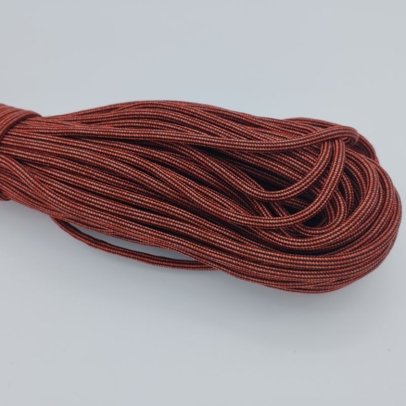 550 Paracord 100ft Patterns - Red & Orange - 4mm - 7 strand - China Cord - SG Stock - String