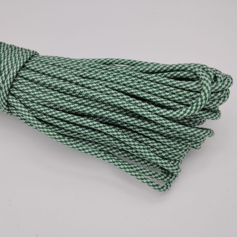 550 Paracord 100ft (30m) Yellow and Green Patterns - 4mm - 7 strand - SG Stock