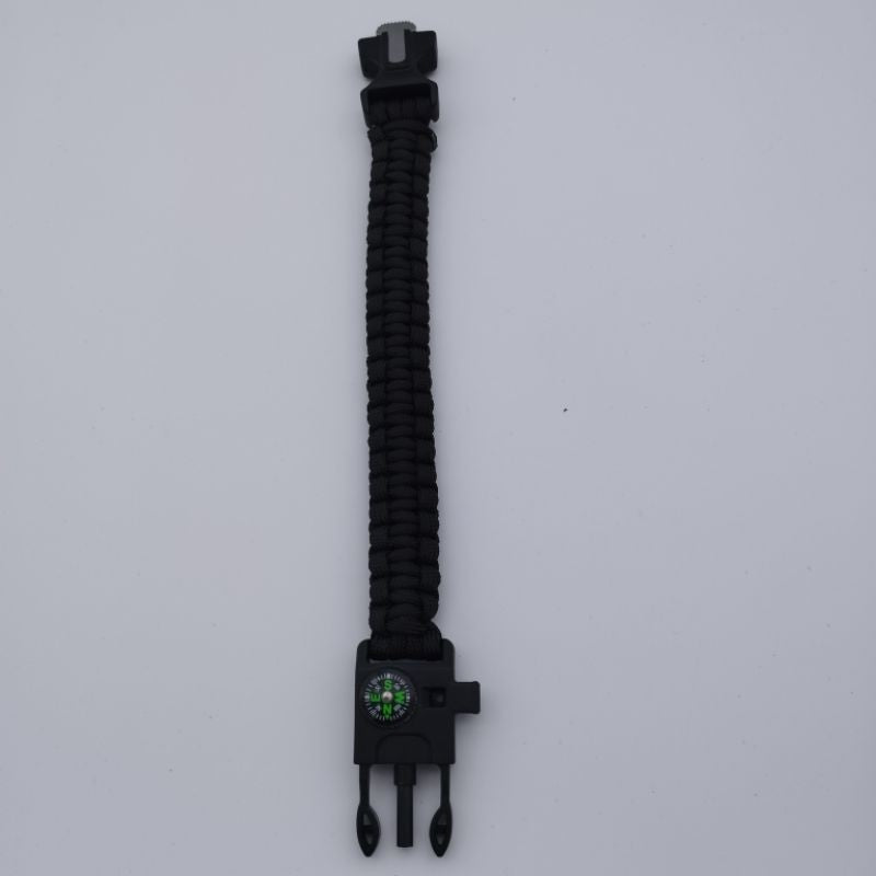 Paracord Bracelet with Survival Buckle 10inches / 25.5cm - Compass, Fire Starter, Whistle