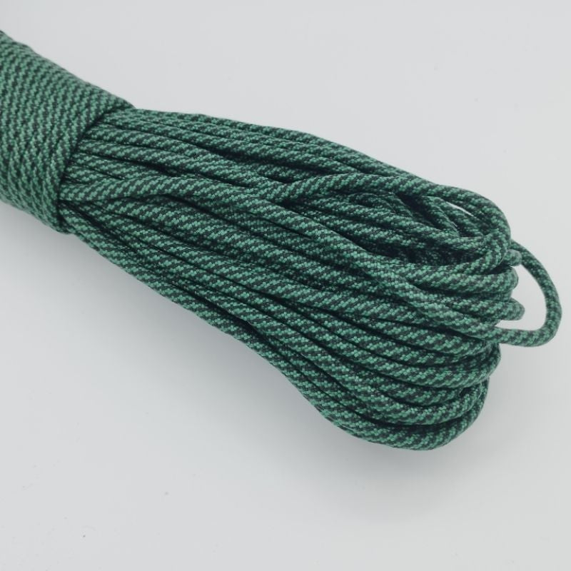 550 Paracord 100ft (30m) Yellow and Green Patterns - 4mm - 7 strand - SG Stock